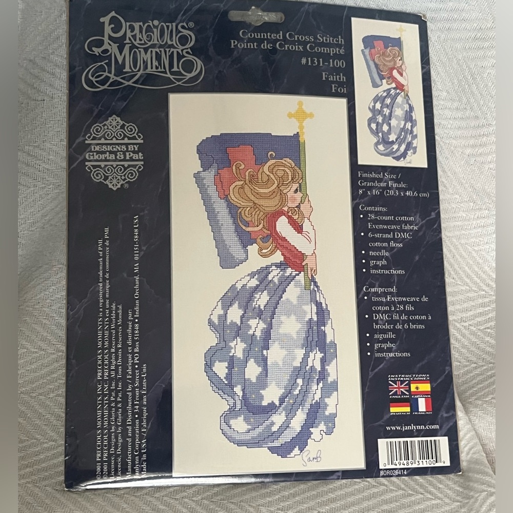 Precious moments counted cross stitch faith Foi